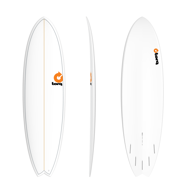 Torq - ModFish 5'11 - TET - White + Pinline