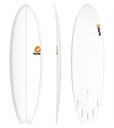 Torq - ModFish 6'6 - TET - White + Pinline