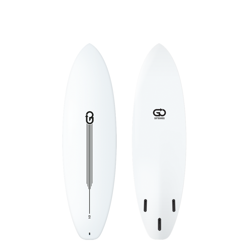 GO Softboard 6'4 - Surf Range - White 
