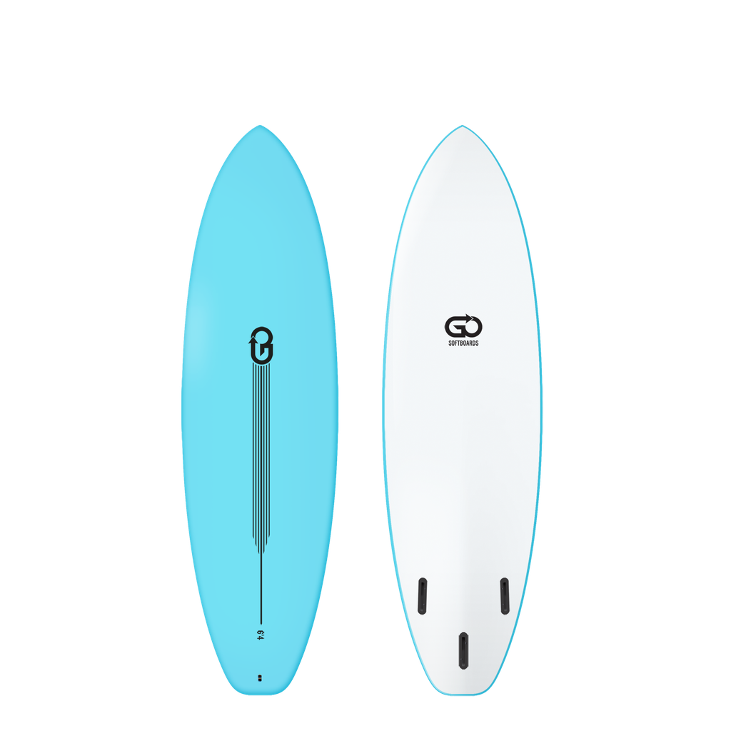 GO Softboard 6'4 - Surf Range - Light Blue 
